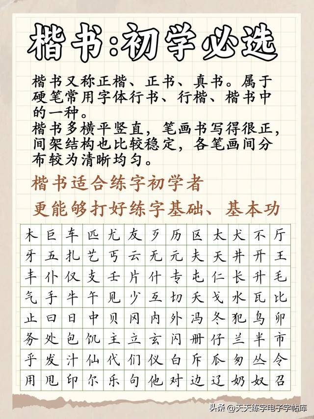 楷书,行楷和行书的区别在哪里?练哪个好?