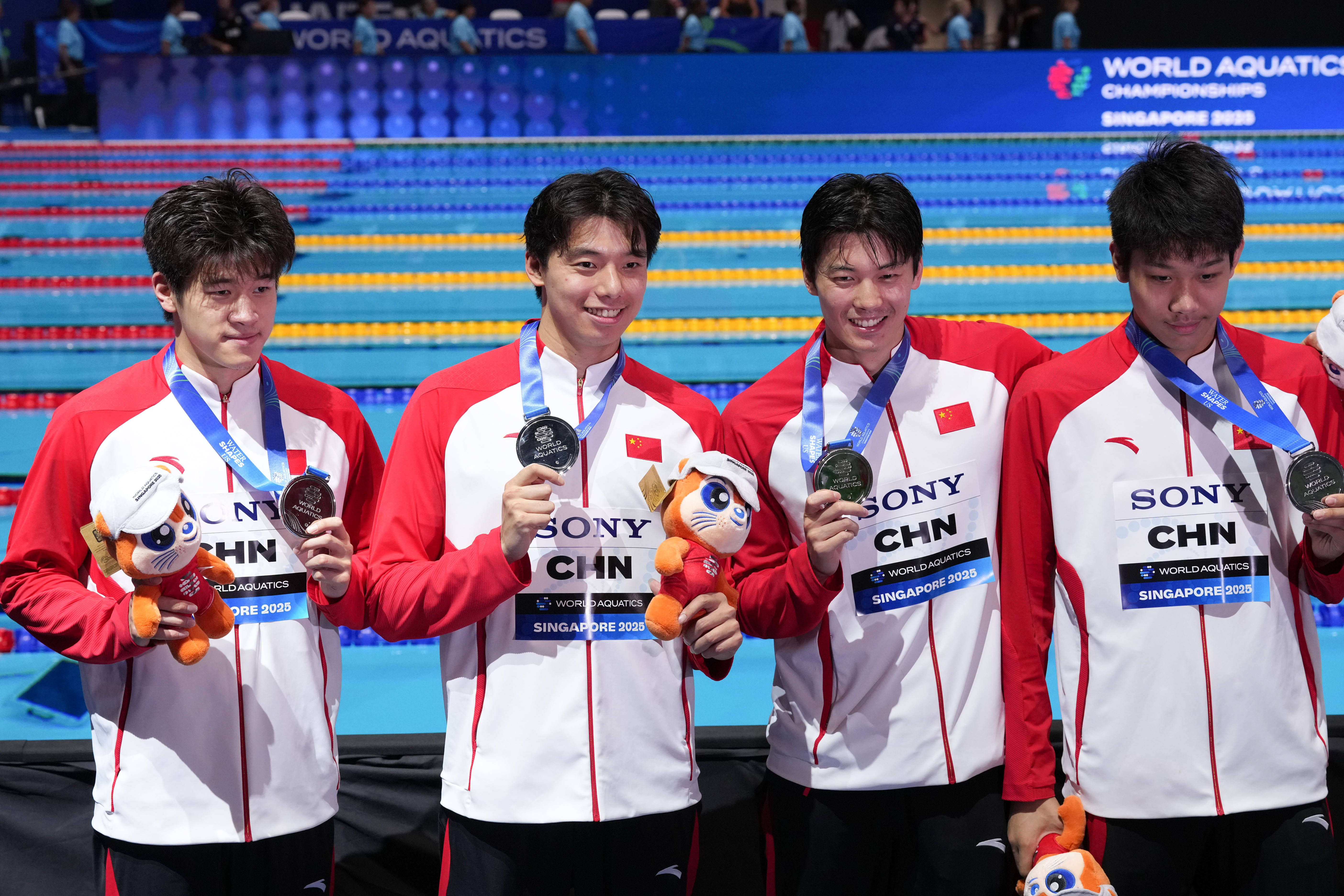 游泳世锦赛丨男子4X200米自由泳接力决赛赛况