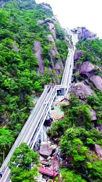 江西灵山景区装室外扶梯开启“无痛登山”模式_试运营_收费_游客