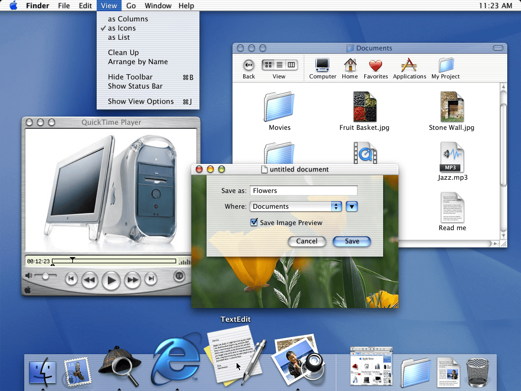 2000 年,乔布斯介绍苹果电脑 mac os x 系统的新设计风格:aqua ui