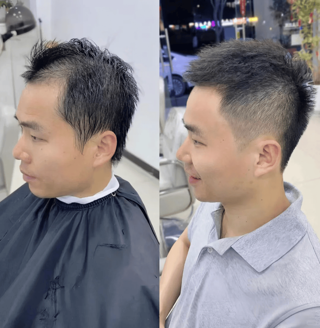 高额头,m型发际线男生福音发型来啦～ 这款短发很帅