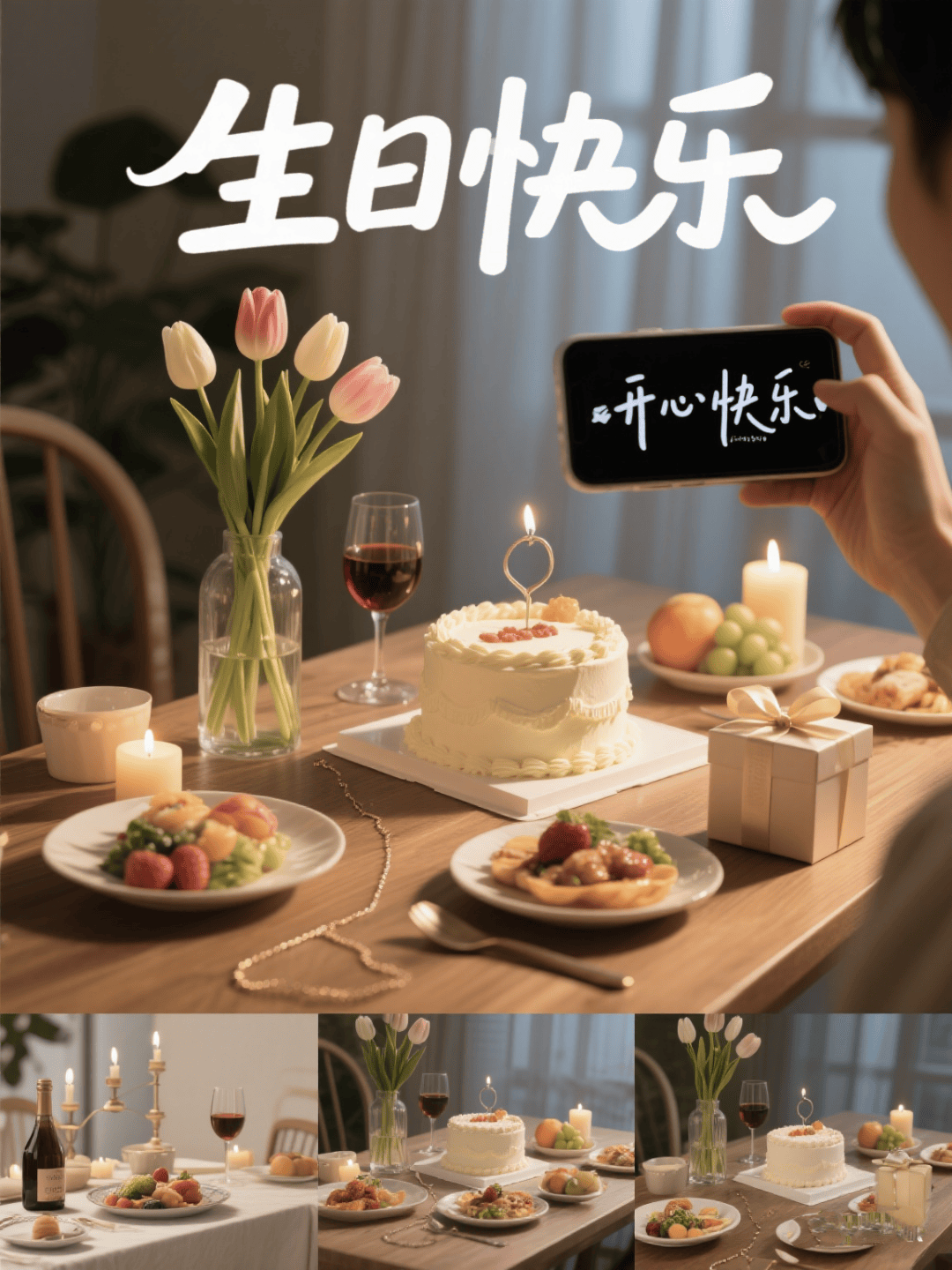 生日快乐图片祝福语表情包,2025最新版高级感朋友圈配图