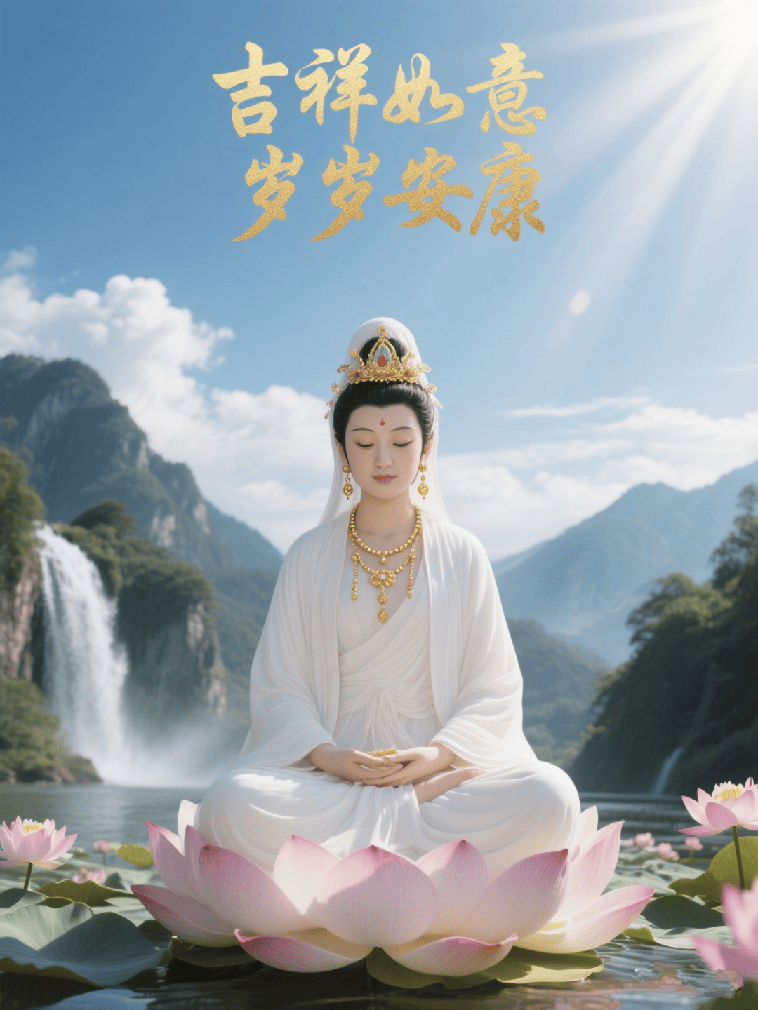 十五观音祝福图片保佑吉祥如意