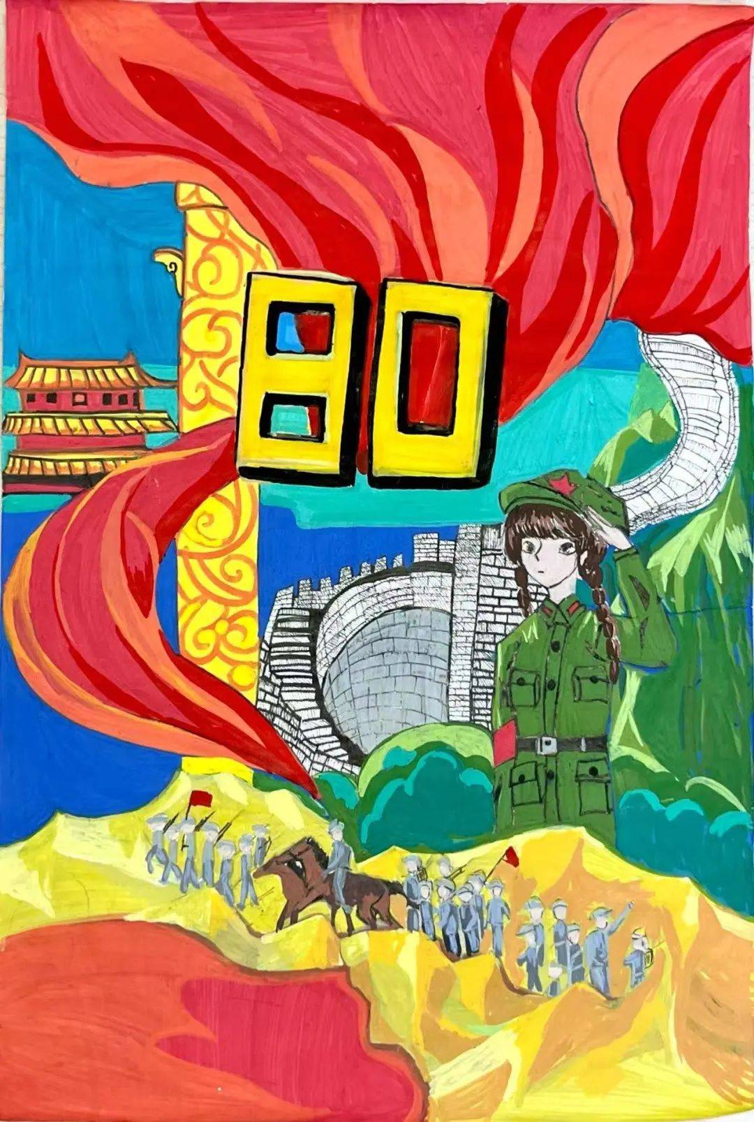 "童心绘英雄 笔墨颂和平"纪念中国人民抗日战争暨世界反