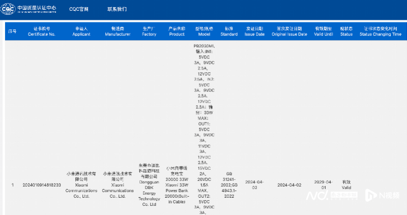 小米主动召回超14万台充电宝，将按售价159元办理退款