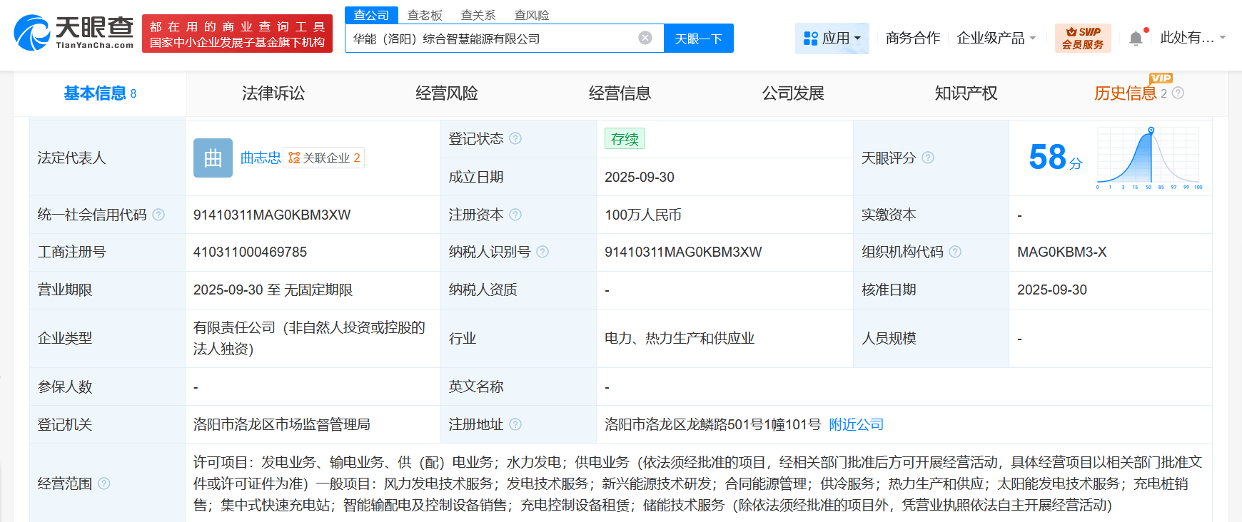 华能国际在洛阳成立综合智慧能源公司