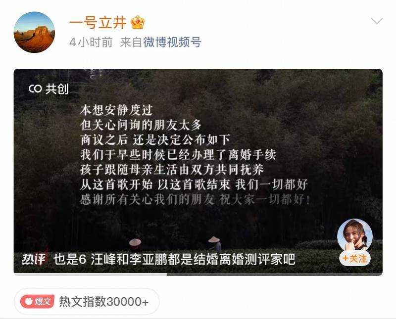 再次离婚的李亚鹏：曾背负四千万债务，前妻称为还债换了小房