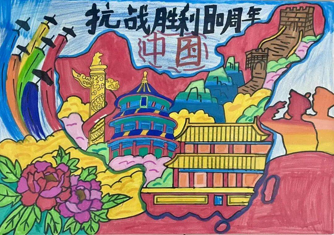 颂盛世中华丨汉中市仁德学校初中部爱国主题绘画展