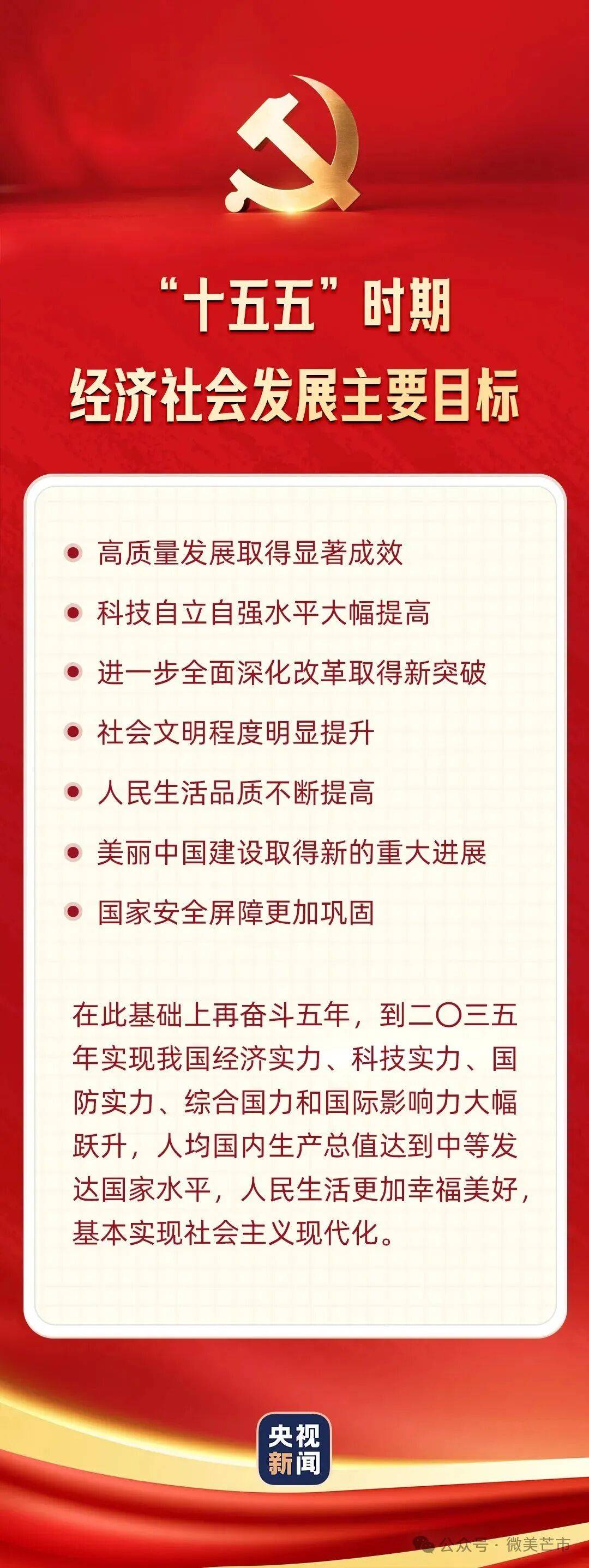 “十五五”主要目标! “十五五”主要目标!