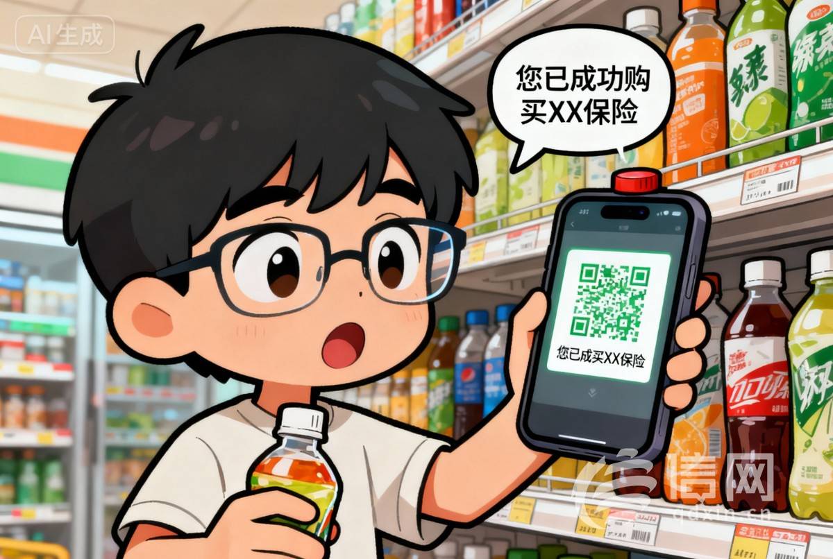 男子扫瓶盖二维码领红包却买了保险 东鹏特饮回应:这是广告(图1)