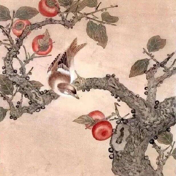 【国画教程】工笔《白头鹎》_树干_树枝_树叶
