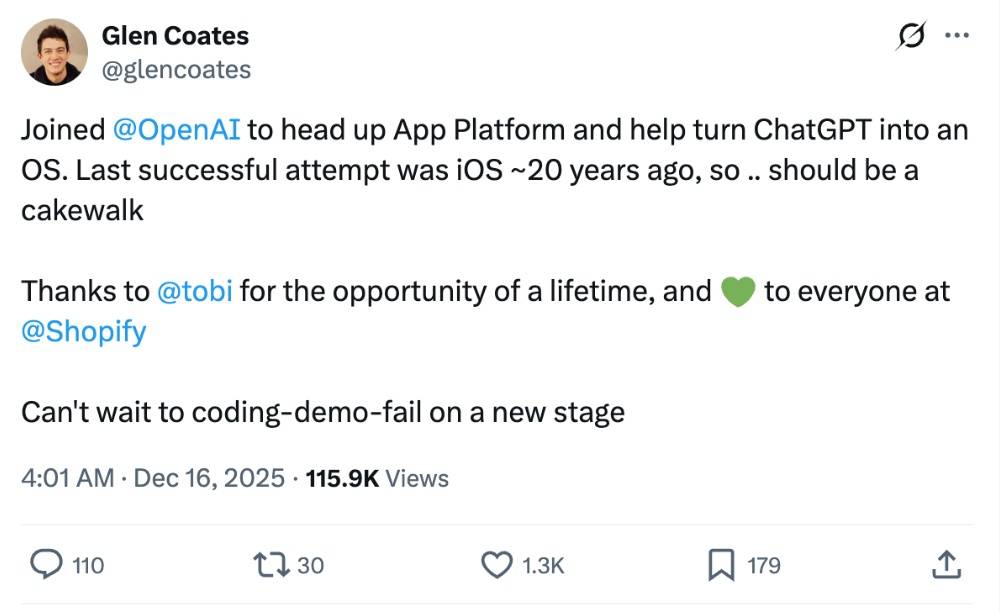 OpenAI两天3位高层变动！14年谷歌大将空降，CCO官宣离职