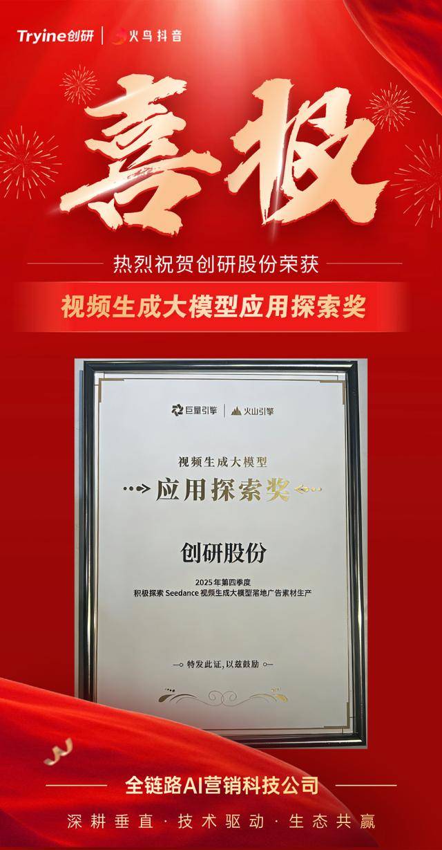 创研股份以垂直大模型赋能AIGC营销 获火山引擎应用探索奖