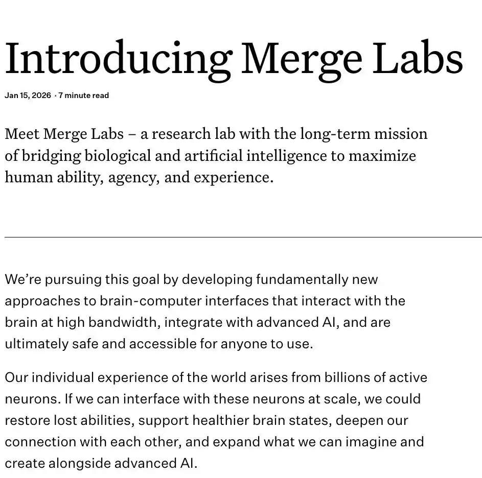 融资18亿！奥特曼杀入马斯克脑机地盘