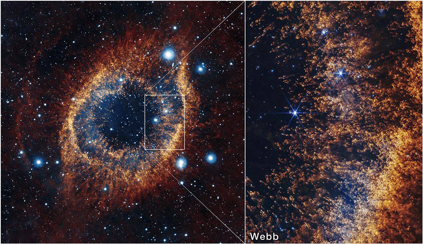 恒星终章：韦布望远镜超清呈现“螺旋星云”，近距离展现物质回归宇宙过程_搜狐网