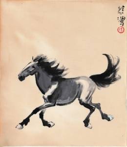 徐悲鸿真迹“马”上来看