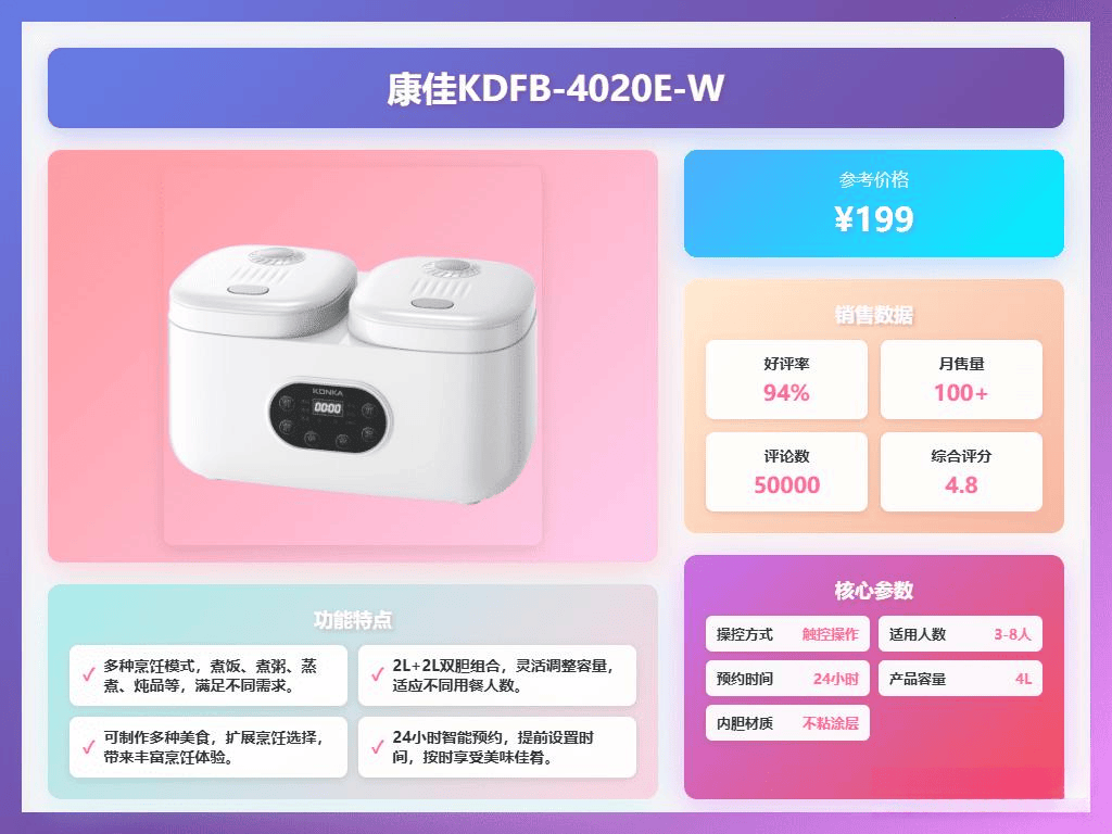 康佳智能电饭煲买哪款好？2026推荐5款高性价比型号！_的设计_内胆_操作