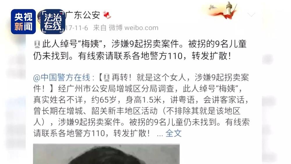 法治在线丨“梅姨”如何落网?何时公布照片?警方披露案件侦办细节