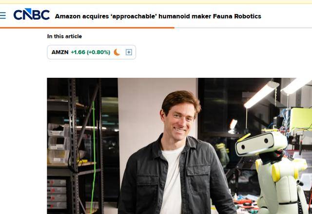 亚马逊收购Fauna Robotics，正式进军人形机器人市场