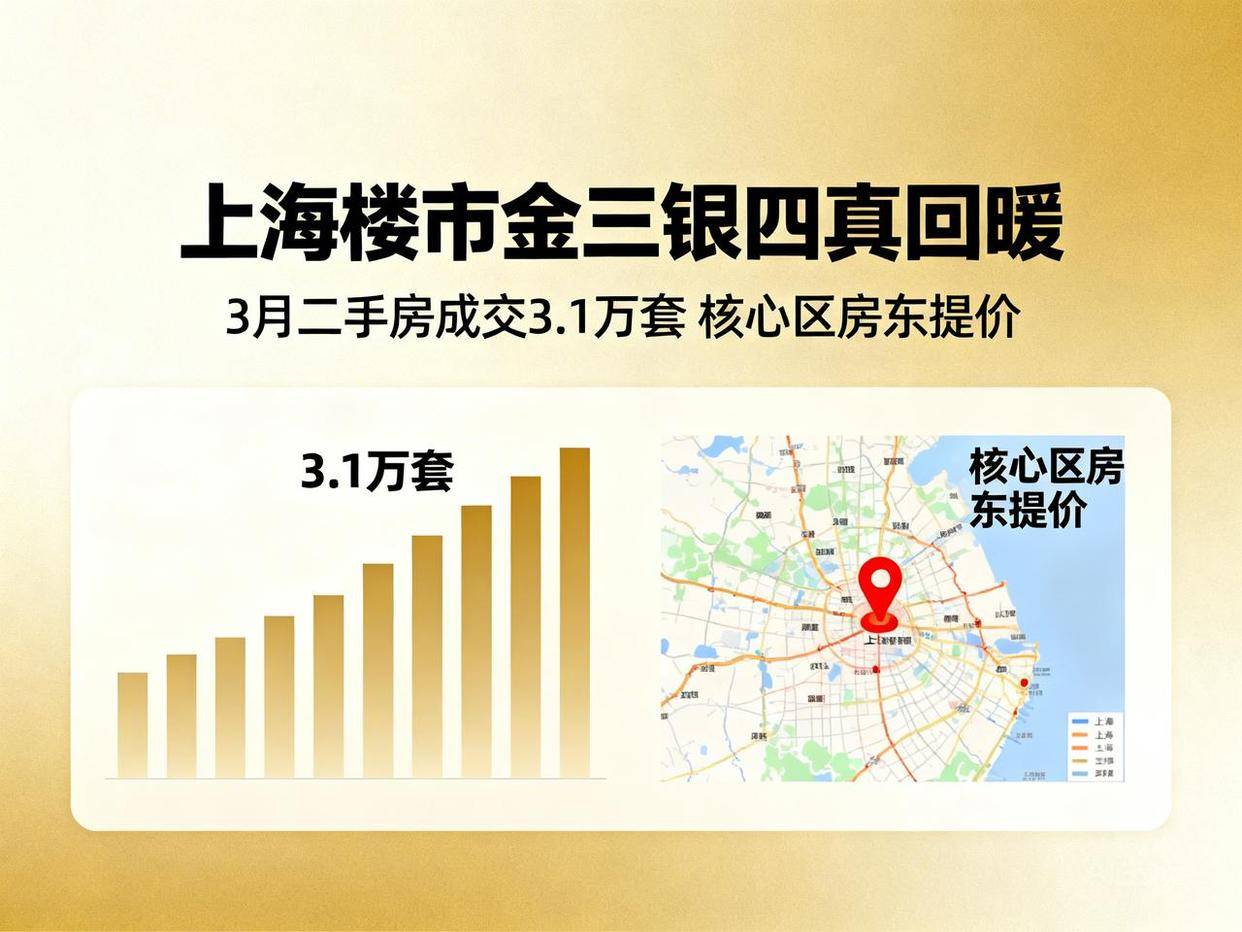 金三银四,上海楼市这回真热起来了。最新数据显示,3月上海二手房成交冲上3.1万套,不仅同比在涨,比今年1月更是猛增了37%。市场暖意十足,房东 ...