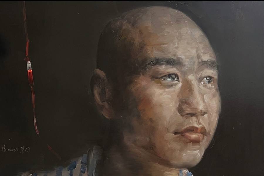 广东画家冯少协油画《丛飞》创作草图永久入藏深圳美术馆，定格大爱微光