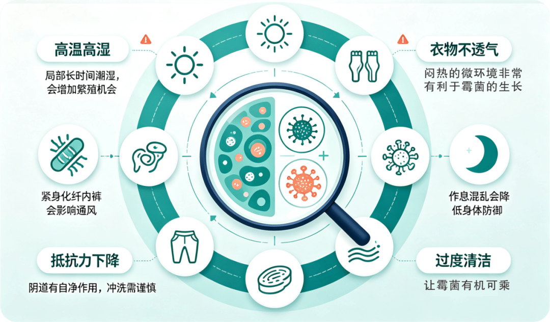 【关爱女性健康】为什么一到夏天，霉菌性阴道炎就容易 “找上门”？